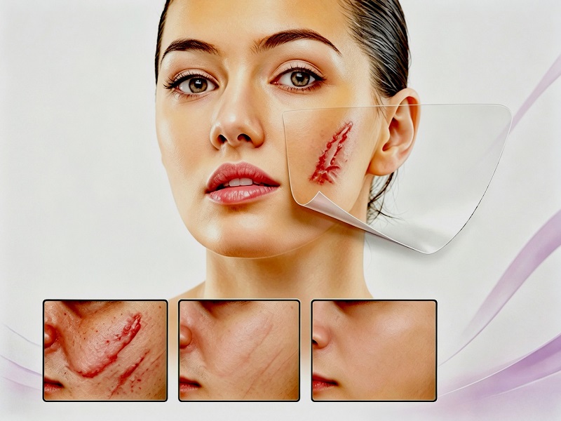 CmallBio Silicone Scar Dressings အလှကုန် ခွဲစိတ်မှု ဒဏ်ရာ ပြန်လည်ရရှိရန် သင့်လျော်သည်။